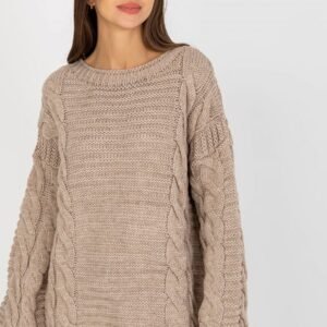 Sweter Damski Model LC-SW-8044.06X Beige - Rue Paris