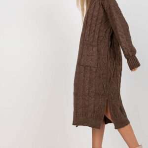 Sweter Kardigan Model LC-SW-8032.34P Brown - Rue Paris