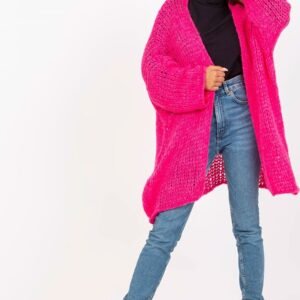 Sweter Kardigan Model TW-SW-BI-M2202.29X Fluo Pink - Och Bella
