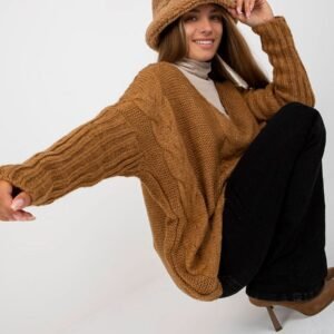 Sweter Damski Model TW-SW-BI-M903.33X Camel - Och Bella