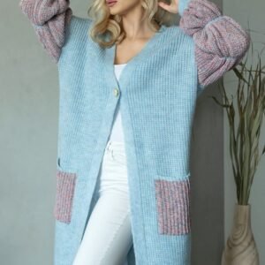 Sweter Kardigan Model 30086 Błękit - PeeKaBoo