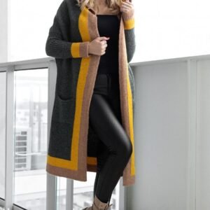 Sweter Kardigan Model 30085 Khaki - PeeKaBoo