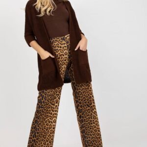 Sweter Kardigan Model LO-SW-LK-3002.98P Dark Brown - Rue Paris