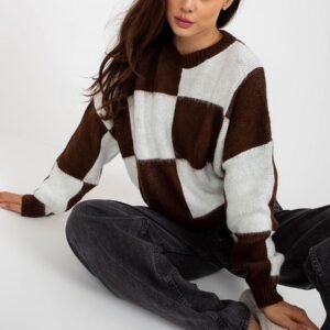 Sweter Damski Model EM-SW-1034-01.91 White/Brown - EM