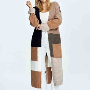 Sweter Kardigan Model M896 Black/Brown - Figl