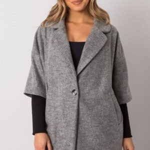 Płaszcz Damski Model CHA-PL-0409.30X Grey - Rue Paris