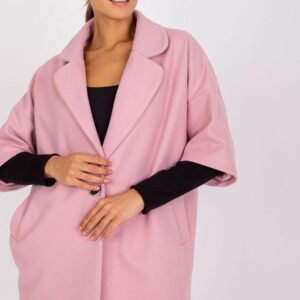Płaszcz Damski Model CHA-PL-0409.30X Light Pink - Rue Paris