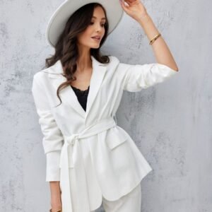 Marynarka Model EKR ZAK0004 Ecru - Roco Fashion