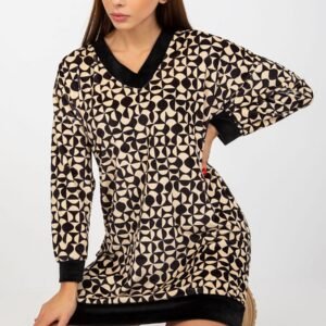 Sukienka Model RP-TU-8189-3.66 Black/Beige - Rue Paris