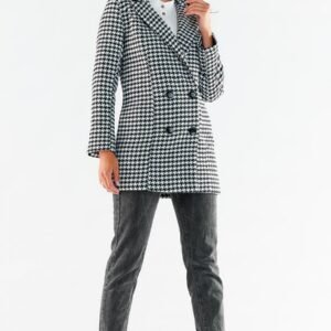 Płaszcz Damski Model A546 Houndstooth - awama