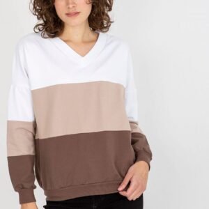 Bluza Damska Model RV-BL-8328.65P White/Brown - Rue Paris