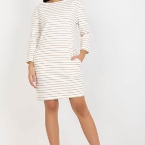 Sukienka Model LO-SK-LK-259.23X Ecru - Rue Paris