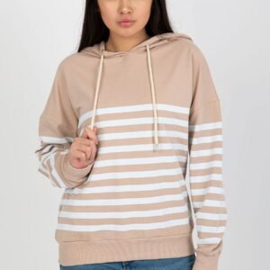 Bluza Damska Model LO-BL-DY-28.01 White/Beige - Rue Paris