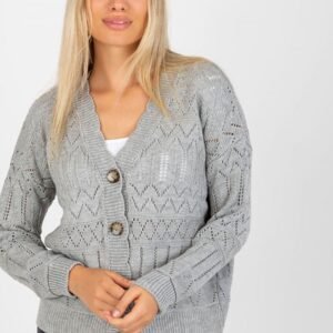 Sweter Damski Model LC-SW-8022.04P Grey - Rue Paris