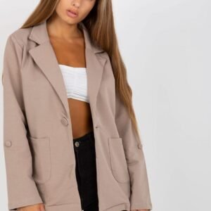 Marynarka Model RV-MA-8071.19P Dark Beige - Rue Paris