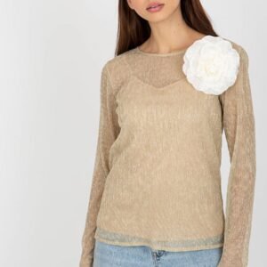 Bluzka Model LK-KMPL-506635.54P Beige - Lakerta