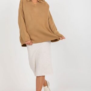 Sweter Damski Model LC-SW-2261.00P Camel - Rue Paris