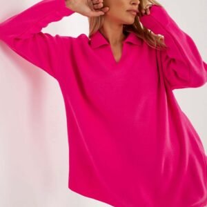 Sweter Damski Model LC-SW-2261.00P Fluo Pink - Rue Paris