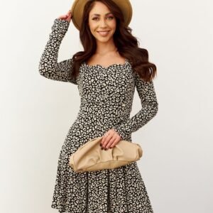 Sukienka Model CXP1169 Black/Ecru - By o la la