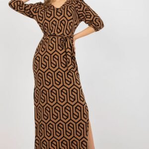 Sukienka Model LK-SK-509249-1.72P Camel/Black - Lakerta