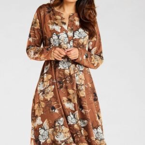 Sukienka Model A468 Brown Pattern - awama