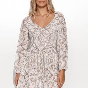 Sukienka Model M802 Siatka 41 - Makadamia