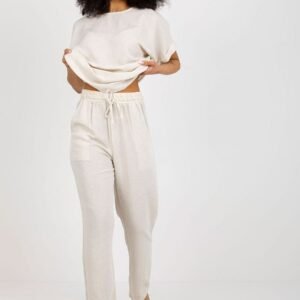 Spodnie Komplet Model WN-KMPL-VE41/42.05 Light Beige - Rue Paris