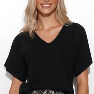 Bluzka Model M776 Black - Makadamia