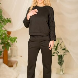 Spodnie dresowe Model Antao bawełna Black - Kalimo