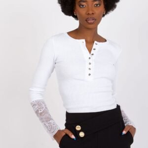 Bluzka Model RV-BZ-7532.29 White - Rue Paris