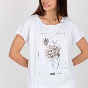 Bluzka Model RV-BZ-8957.77 White - Rue Paris