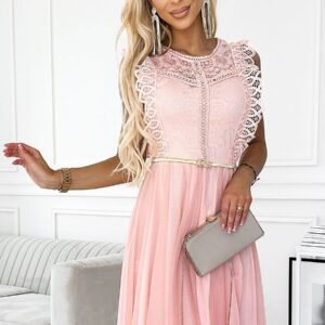 Sukienka Model 454-2 Greta Brzoskwinia - Numoco