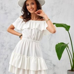 Sukienka Model EKR SUK0291 Ecru - Roco Fashion