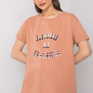 T-shirt Damski Model FA-TS-6892.88 Camel - Fancy