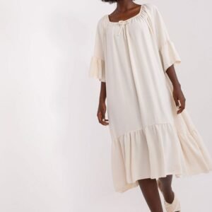 Sukienka Model DHJ-SK-6057.93 Light Beige - Italy Moda