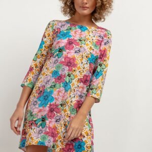 Sukienka Model T391/1 Big Mulicolor Flowers - Tessita