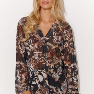 Bluzka Model M812 Siatka 47 - Makadamia