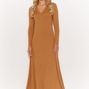 Sukienka Model M809 Camel - Makadamia
