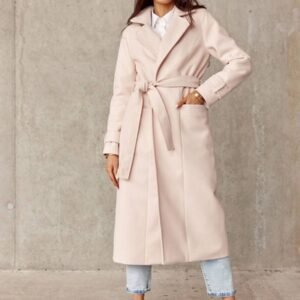 Płaszcz Damski Model BEJ PLA0017 Beige - Roco Fashion