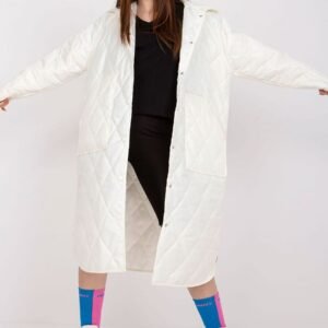 Płaszcz Damski Model RV-KR-005.00P Ecru - Rue Paris