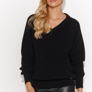 Sweter Damski Model S140 Black - Makadamia