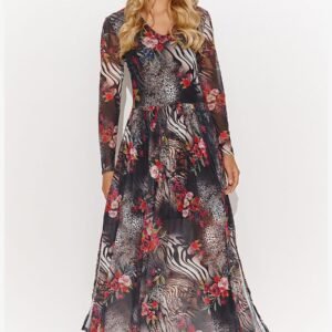 Sukienka Model M813 Siatka 46 - Makadamia