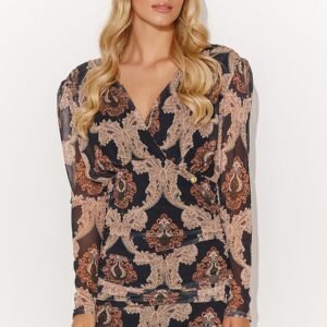 Sukienka Model M814 Siatka 48 - Makadamia