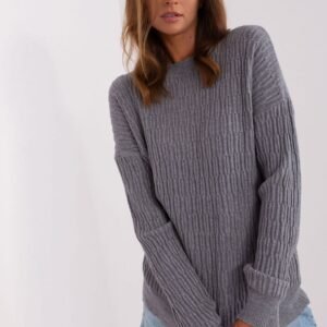 Sweter Damski Model AT-SW-2338.14P Dark Grey - AT