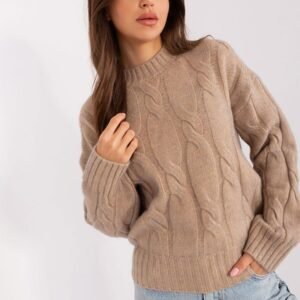 Sweter Damski Model AT-SW-0146.10P Dark Beige - AT