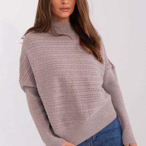 Sweter Damski Model AT-SW-2368.36X Dark Beige - AT