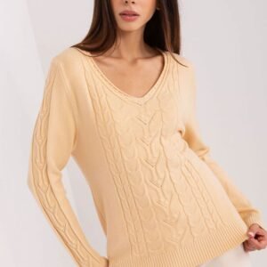 Sweter Damski Model AT-SW-2329.98P Beige - AT