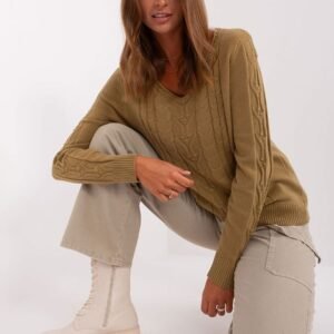 Sweter Damski Model AT-SW-2329.98P Oliwka - AT