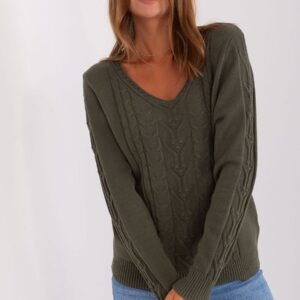Sweter Damski Model AT-SW-2329.98P Khaki - AT