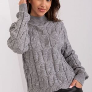 Sweter Damski Model AT-SW-2235.00P Dark Grey - AT